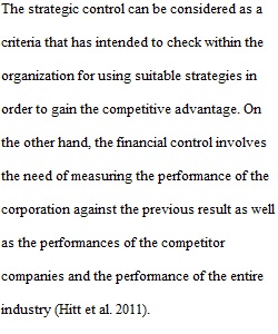 Strategic Controls and Financial Controls